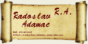 Radoslav Adamac vizit kartica